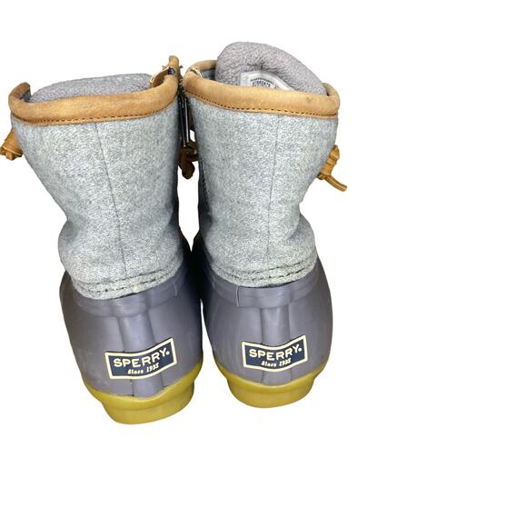 Sperry boots womens 5 duck boots THINSULATE 200g wool rubber outdoor snow preppy - Picture 2 of 9